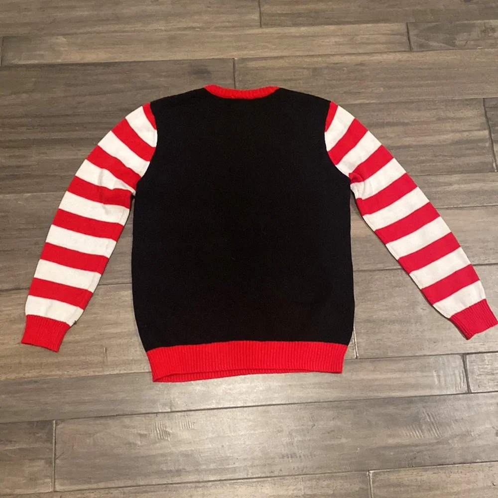 Well Worn Holiday Sweater Christmas Dancing Santa FA-LA-LA-LA-LOSS Light Up SZ L